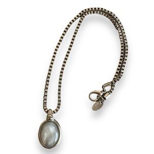 Vintage The Limited Necklace Moonstone Silver Metal